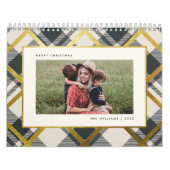 Kariertes Foto aus Beige und Dunkelgrünem Tartan Kalender (Titelbild)