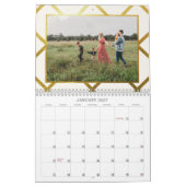 Kariertes Foto aus Beige und Dunkelgrünem Tartan Kalender (Jan 2027)