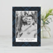 Kariertes Foto der Marine Feiertagskarte (Stehend Vorderseite)