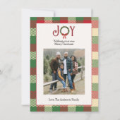 Kariertes Foto Feiertagskarte (Vorderseite)