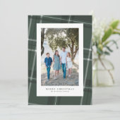 Kariertes Foto Feiertagskarte (Stehend Vorderseite)