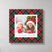 Kariertes Foto für Rot und Grün Leinwanddruck (Vorderseite)