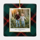 Kariertes Foto Keramikornament (Rückseite)