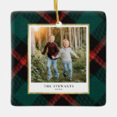 Kariertes Foto Keramikornament (Vorderseite)