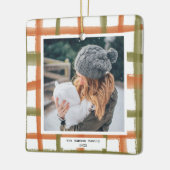 Kariertes Foto Keramikornament (Links)