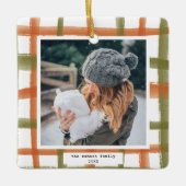 Kariertes Foto Keramikornament (Vorderseite)