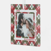 Kariertes Foto Ornament Aus Glas (Vorderseite links)