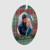 Kariertes Foto-Template für Weihnachten Ornament (Vorderseite)