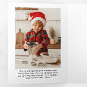 Kariertes Foto TriFold Urlaubskarte für Schwarze P Dreifach Gefaltete Ankündigung (Innen Erste Seite)