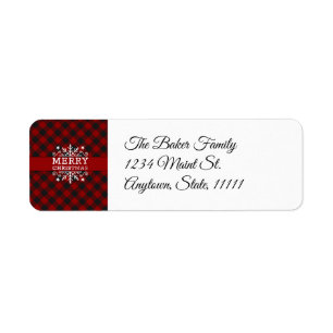 Kariertes Frohe Weihnachten Schneeflocke 