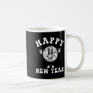 Kariertes Frohes Neues Jahr 2026 Disco Ball Neujah Kaffeetasse
