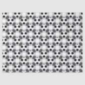 Kariertes Fußball-Muster in Schwarz-weiß und grau Seidenpapier (Vorderseite)