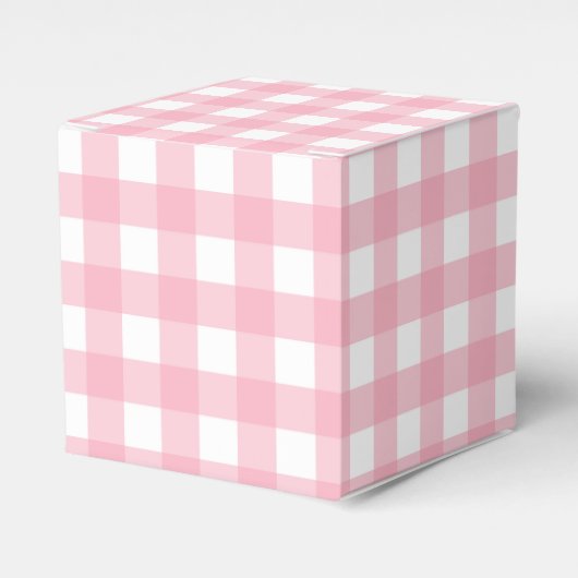 Kariertes Gastgeschenk Pink Gingham Geschenkschachtel (Vorderseite)