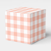 Kariertes Gastgeschenk von Pale Orange Gingham Geschenkschachtel (Vorderseite)