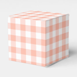 Kariertes Gastgeschenk von Pale Orange Gingham Geschenkschachtel