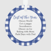 Kariertes Geburtsjahr im Zeitalter der Überprüfung Ornament (Rückseite)