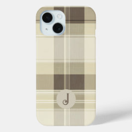 Kariertes Gehäuse für Beige und Braun Case-Mate iPhone Hülle