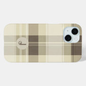 Kariertes Gehäuse für Beige und Braun Case-Mate iPhone Hülle (Rückseite (Horizontal))