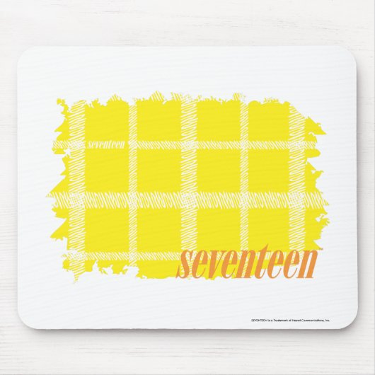 Kariertes Gelb 3 Mousepad (Vorne)