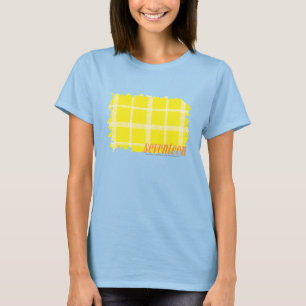 Kariertes Gelb 3 T-Shirt