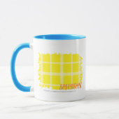 Kariertes Gelb 3 Tasse (Links)