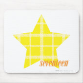 Kariertes Gelb 4 Mousepad (Vorne)