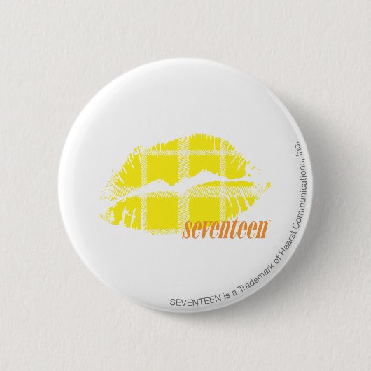 Kariertes Gelb Button (Vorderseite)