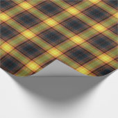 Kariertes, gelb und schwarz gestrichenes Papier Geschenkpapier (Ecke)