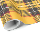 Kariertes, gelb und schwarz glänzendes Schleifpapi Geschenkpapier (Rolleneckpunkt)