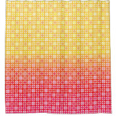 Kariertes gelbes Farbverlauf Duschvorhang (Vorderseite)