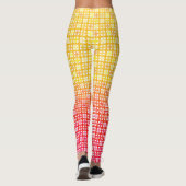 Kariertes gelbes Farbverlauf Leggings (Rückseite)