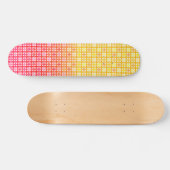 Kariertes gelbes Farbverlauf Skateboard (Horizontal)