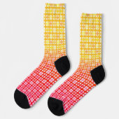 Kariertes gelbes Farbverlauf Socken (Linkes Detail)