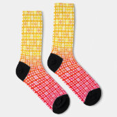Kariertes gelbes Farbverlauf Socken (Rechts)