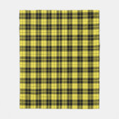 Kariertes gelbes Schwarzes Tartan-Muster  Fleecedecke (Vorderseite)