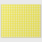 Kariertes gelbes und orangefarbenes Muster Geschenkpapier (Flach)
