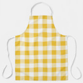 Kariertes, gelbes und weißes Buffalo-Muster Schürze (Vorderseite)