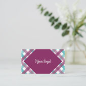 Kariertes Geschäft, 3,5" x 2,0", 100 Satz Visitenkarte (Stehend Vorderseite)