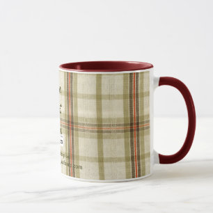 Kariertes Gewebe, Ihr Text hier Tasse