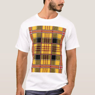 Kariertes Gewebe Textur Braune Streifen-52628 T-Shirt