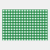 Kariertes Gingham-Gittermuster, traditionell grün, Geschenkpapier Set (Vorderseite 2)