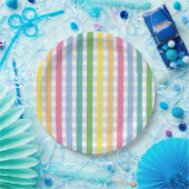 Kariertes Gingham-Party Pappteller (Party)