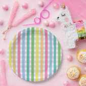 Kariertes Gingham-Party Pappteller (Party)