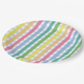 Kariertes Gingham-Party Pappteller (Schrägansicht)