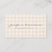 Kariertes Gingham Visitenkarte (Vorderseite)