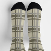 Kariertes Grau und Creme Socken (Oben)