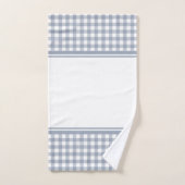 Kariertes, graues und weißes Buffalo Badhandtuch Set (Handtuch)