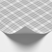 Kariertes graues und weißes Schleifpapier Geschenkpapier (Ecke)