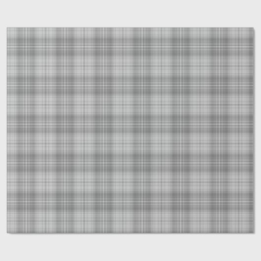 kariertes Graumuster Geschenkpapier (Flach)