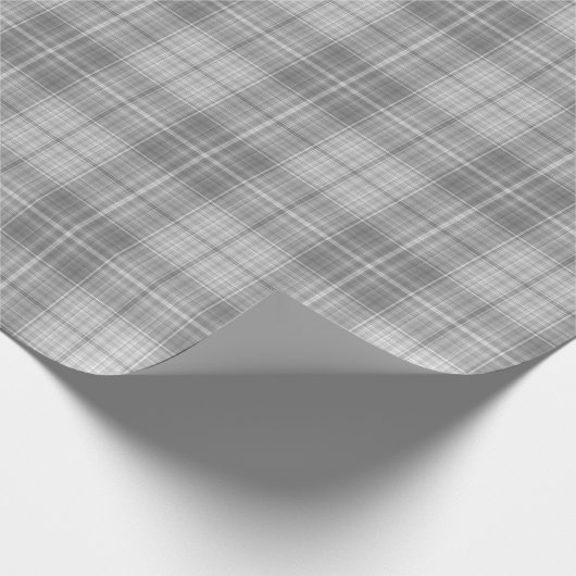 kariertes Graumuster Geschenkpapier (Ecke)